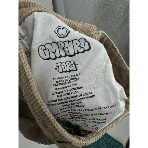 Empyre Tori Corduroy Pants Women’s 0 tan ‎ High Rise Relaxed Grunge Skate Y2K - Picture 4 of 9